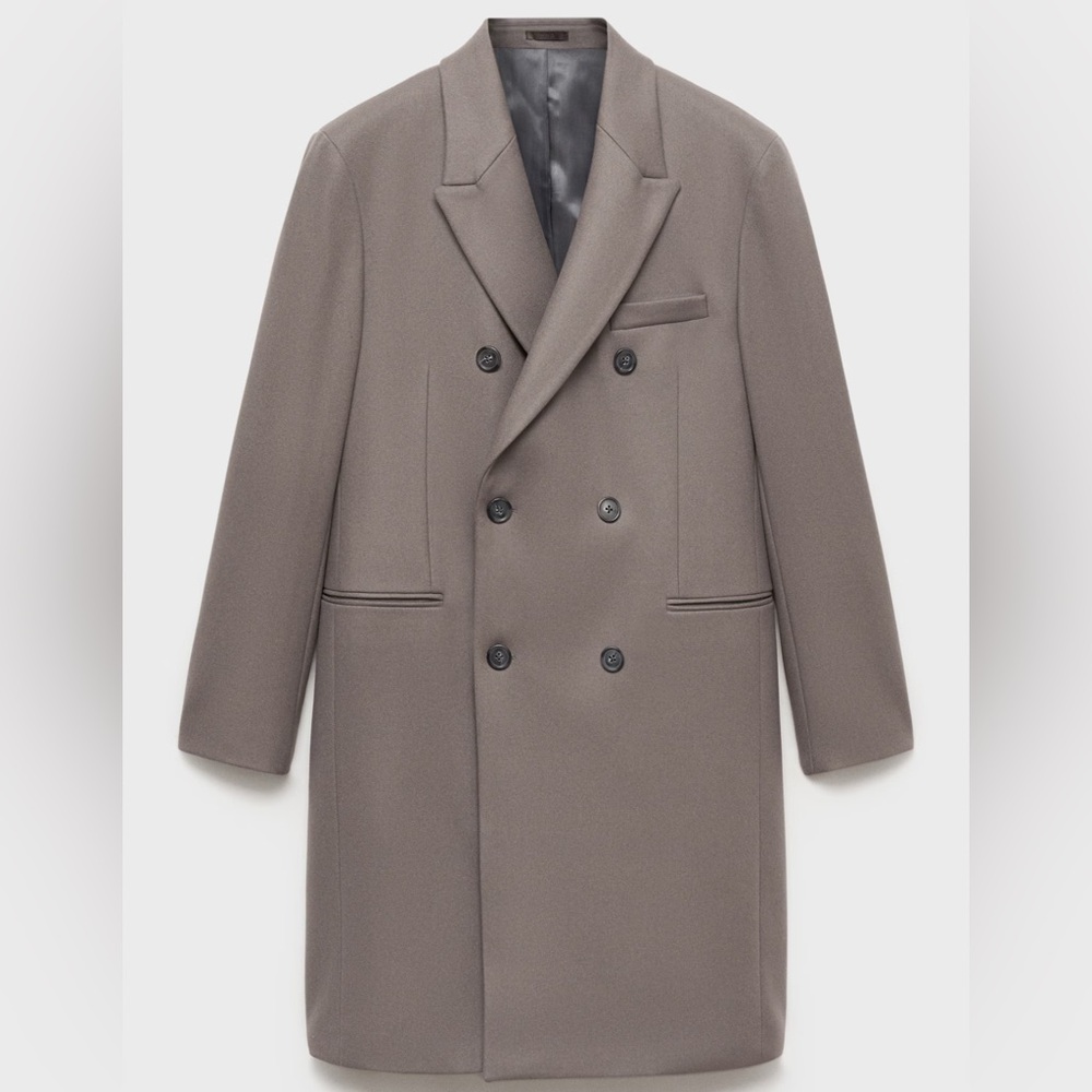 Mango Selection Wool Blend Jacket In Gray - image 1